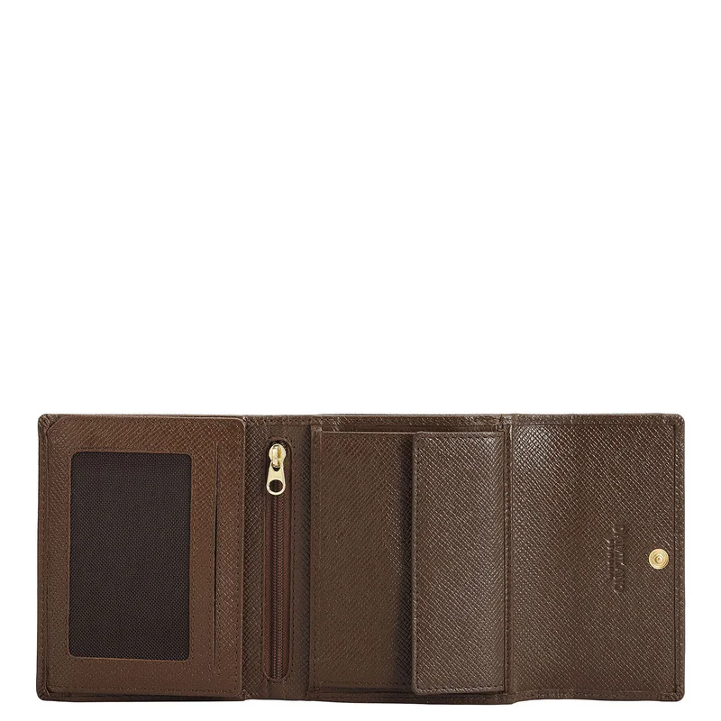Da Milano Walnut Croco Leather Ladies Wallet - Walnut for Women | Best Price UAE